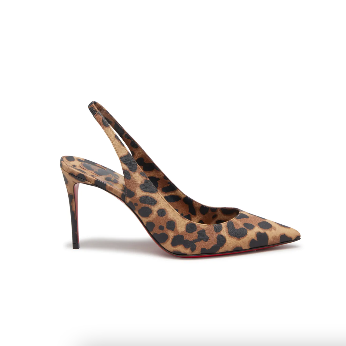 Kate Animal-Print Red Sole Slingback Pumps