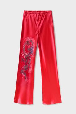 Pantalones de seda con corte al bies Año del Dragón