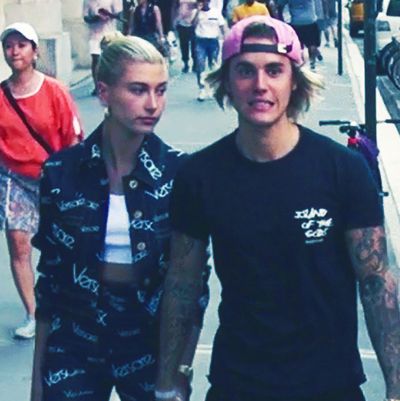 Hailey Baldwin and Justin Bieber.