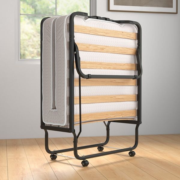 Costway Rollaway Folding Bed with Memory Foam Mattress
