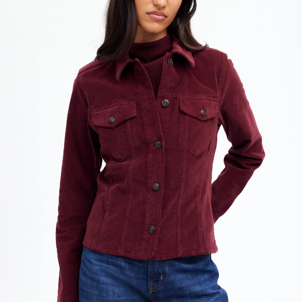 Madewell Shrunken Button-Front Shirt in Corduroy