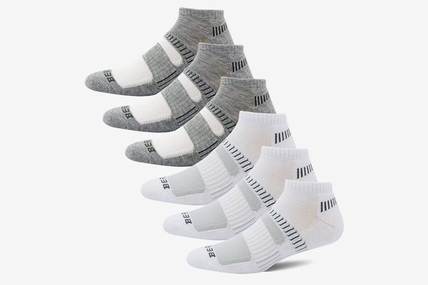 Cushioned Sports Socks Anti-Blister Cotton Trainer Socks for Men Women Ladies Low Cut Breathable Athletic Ankle Socks 6 Pairs RUIXUE Mens Running Socks 