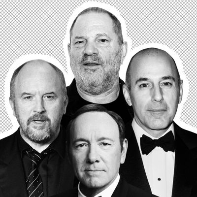 Harvey Weinstein, Matt Lauer, Kevin Spacey and Louis C.K.
