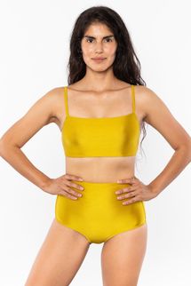 Los Angeles Apparel The Monochromatic Minimalist Crop Swim Top