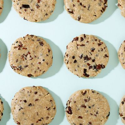The raw chocolate-chip cookies.