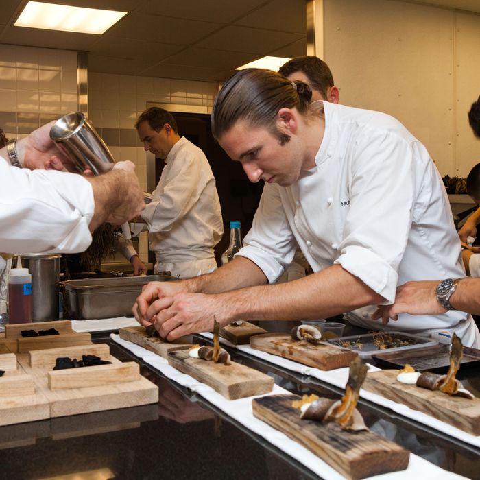Chasseur, cooking in the Eleven Madison Park kitchen last year.