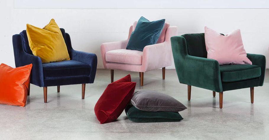 Colored Fabric Upholstery Contemporary Club Chair