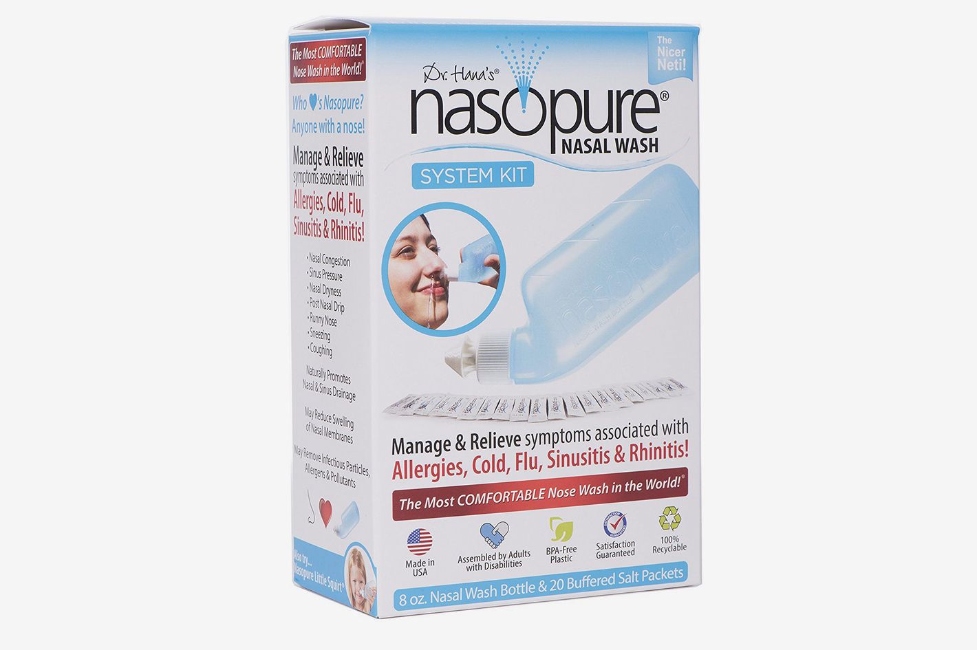 Fesjoy Nasal Wash Salt Nasal Rinse Mix Nasal-Care Nose Protector 30 60Packets Soins nasaux