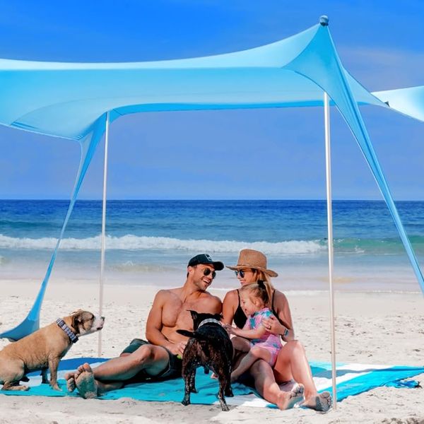 Sun Ninja Beach Tent Sun Shelter UPF50+ - 10'x10'