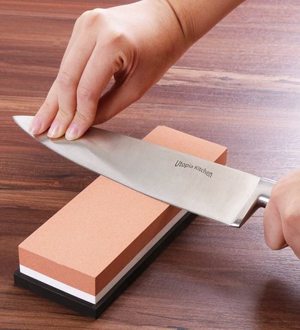 Double-Sided Knife Sharpening Stone Multi-Colored - 600/1000 Grit
