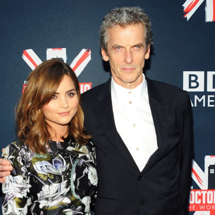Jenna Coleman and Peter Capaldi at last week's BBC America fan screening in NYC.