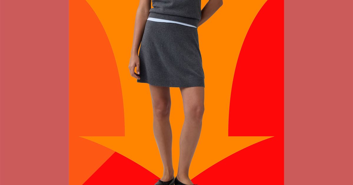 A CashSoft Sweater Skirt for Half Off
