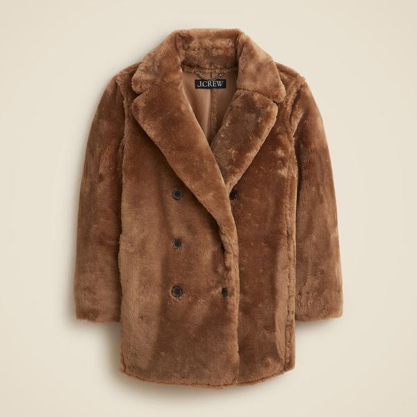 J.Crew Faux-fur peacoat