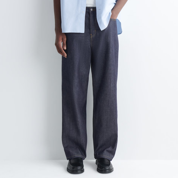 Cos Rider Raw Selvedge Relaxed-Fit Straight-Leg Jeans