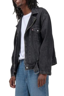 Levi's Denim Moto Trucker Jacket