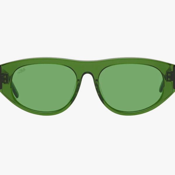 green designer sunglasses