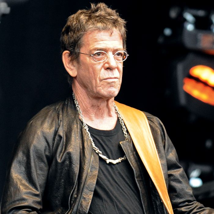 US singer Lou Reed performs on the stage of the 20th edition of the Vielles Charrues Music Festival on July 17, 2011 in Carhaix, Brittany. AFP PHOTO FRED TANNEAU (Photo credit should read FRED TANNEAU/AFP/Getty Images)