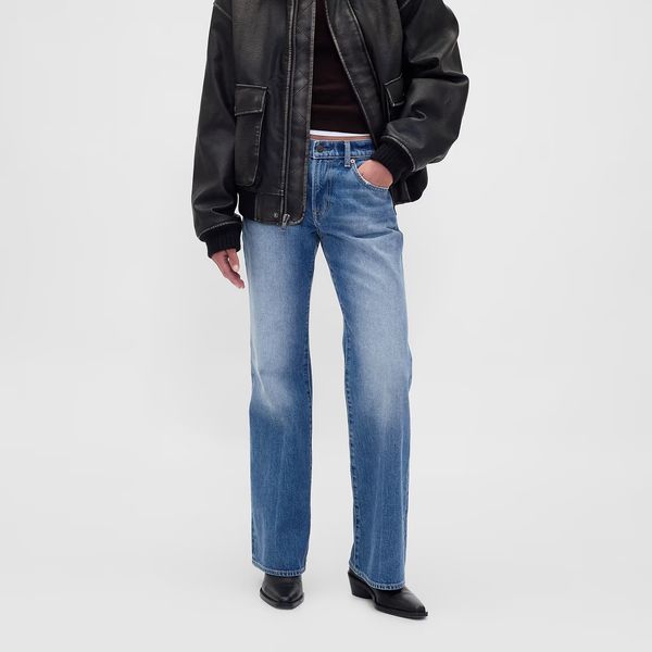 Gap Mid Rise Rigid Relaxed Flare Jeans