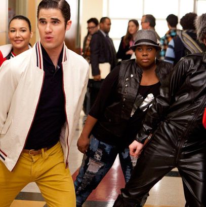 Clearly, Glee’s performance numbers often veer into fantasy, and thus the fantastical. But it would be remiss not to note our infatuation with Comrade Hummel’s woolly turban, which — aside from being the latest entry on our list of potential band names — makes him look like the world’s least covert KGB paratrooper.