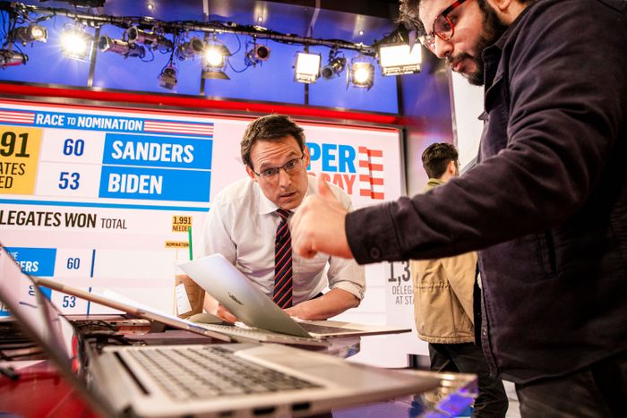 Steve Kornacki with MSNBC producer Adam Noboa.