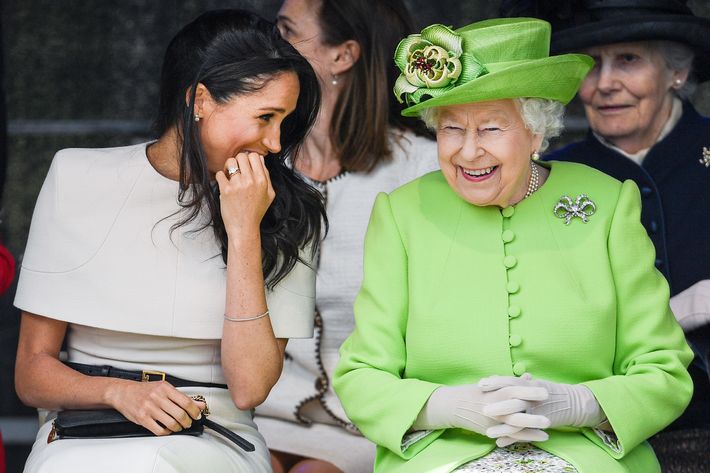 Meghan Markle and Queen Elizabeth.