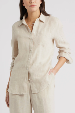 Caslon Casual Linen Button-Up Shirt
