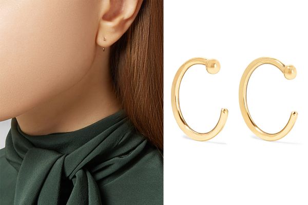 Melissa Joy Manning 14-K Gold Hoop Earrings