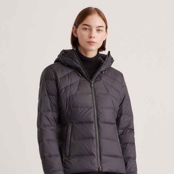 Women's Lightweight Down Packable Puffer Hooded Jacket