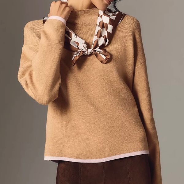 Maeve The Carys Mock-Neck Sweater