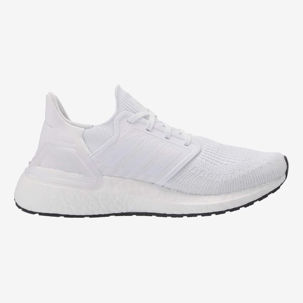 white adidas athletic shoes