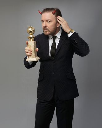 Ricky Gervais hosts the 69th Annual Golden Globe Awards.