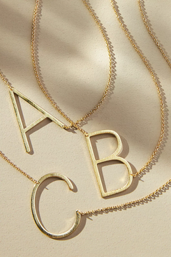 By Anthropologie Monogram Pendant Necklace