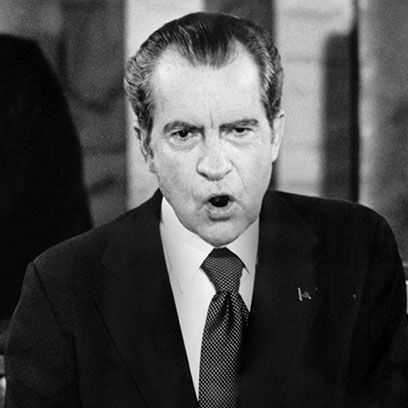 WASHINGTON, : Photo taken 30 January 1973 in Washington of US President Richard Nixon delivering his State of the Union Address to the Congress. AFP PHOTO (Photo credit should read AFP/AFP/Getty Images)