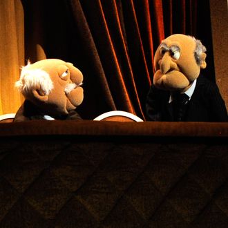 Statler and Waldorf speak on stage during Amnesty International's Secret Policeman's Ball at Radio City Music Hall on March 4, 2012