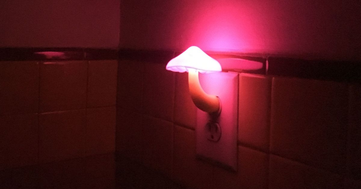 Ausaye Mushroom Changing Night Light, Lamp With Night Light