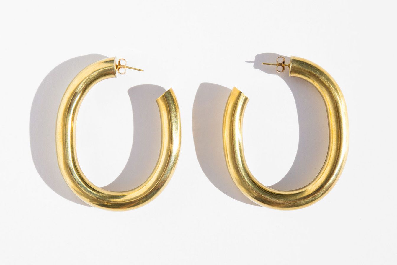 Sade Medium Hoop Earrings in Gold | Art Deco Jewellery | V by Laura Vann –  V By Laura Vann