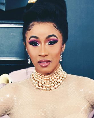 Cardi B Posts Instagram Video Of Her Bedazzled Lactaid Bowl