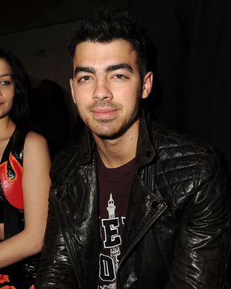 NEW YORK, NY - FEBRUARY 15: Joe Jonas attends the Jeremy Scott fall 2012 fashion show during Mercedes-Benz Fashion Week at Milk Studios on February 15, 2012 in New York City. (Photo by Craig Barritt/Getty Images)