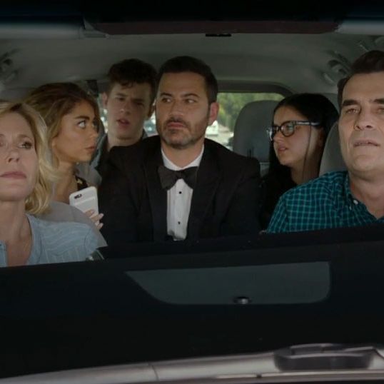 The kid who plays Luke is aging so quickly, I literally can't tell which one he is. Is he the one driving?