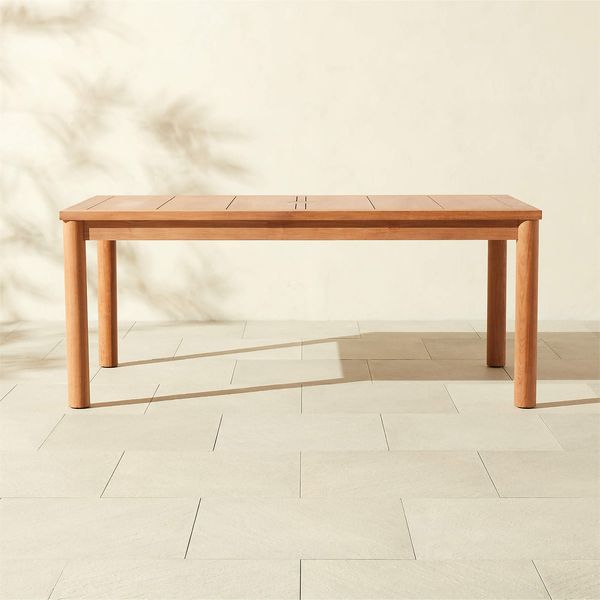 CB2 Pinet Teak Outdoor Dining Table