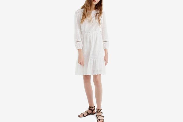J.Crew Long Sleeve Embroidered Dress