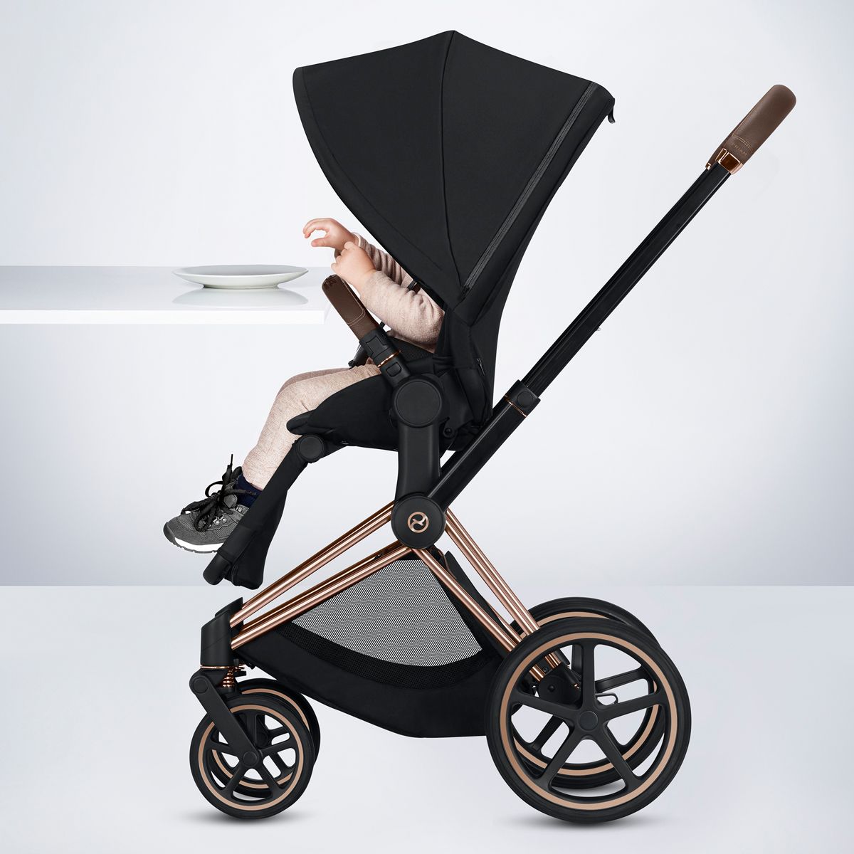 umbrella stroller with rubber wheels