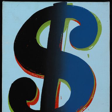 Andy Warhol
Three Dollar Signs, 1982
Acrylic and silkscreen ink on canvas (Part of a series of three)
Each: 25.5 x 20 cm.