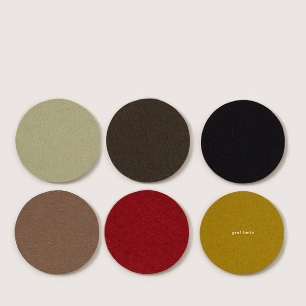 Graf Lantz Bierfilzl Merino Wool Round Coaster Six Pack