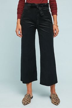 Paige Sutton High-Rise Cropped Wide-Leg Jeans