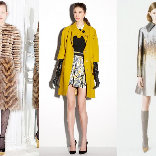 From left: new looks from Giambattista Valli, Milly, and Rochas.