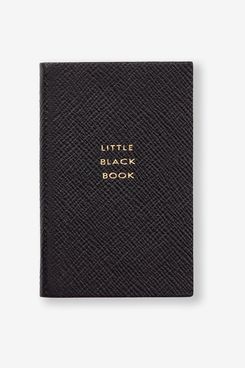 Smythson Panama Little Black Book Leather Book