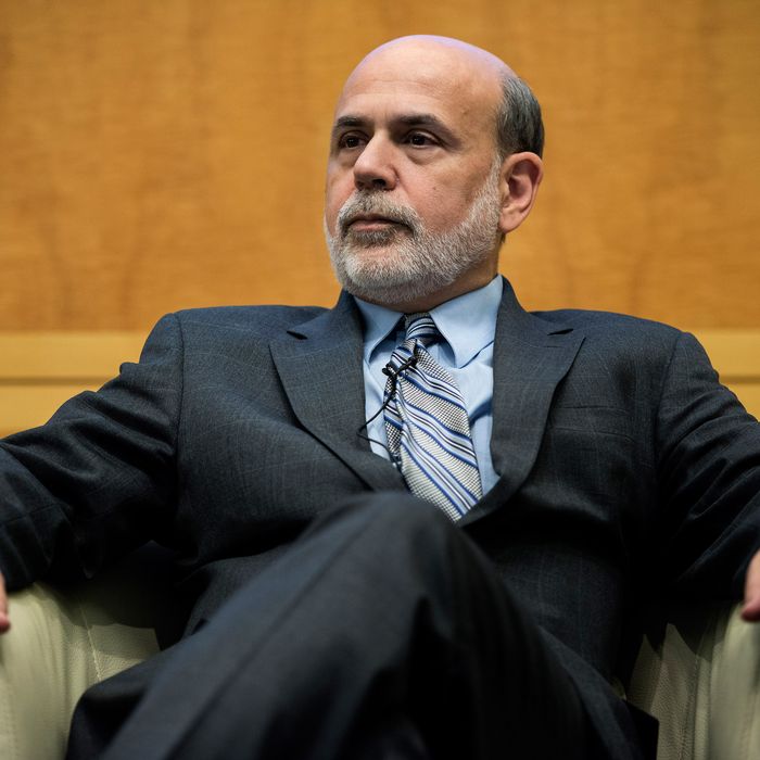 Federal Reserve Chairman Ben Bernanke listens during the Jacques Polak Research Conference at the headquarters of the International Monetary Fund on November 8, 2013 in Washington, DC. Bernanke and others attended the event to speak about the economy and the financial crisis. 