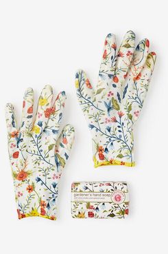Uncommon Goods Floral-Print Weeder Glove Spa Gift Set