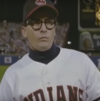 Charlie Sheen Dressed As His Major League Character for Game 7 of the World  Series
